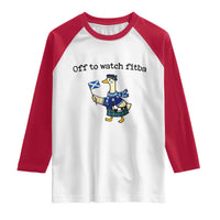 Funny Scottish Goose Scotland Football Raglan Shirt Off to Watch Fitba Soccer Fans Meme