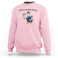 Funny Scottish Goose Scotland Football Sweatshirt Off to Watch Fitba Soccer Fans Meme