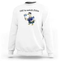 Funny Scottish Goose Scotland Football Sweatshirt Off to Watch Fitba Soccer Fans Meme