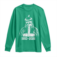 Retro Bowl Cut Music Icon Rip Memorial Long Sleeve Shirt 1993 2026 Internet Meme Pop Culture Fan