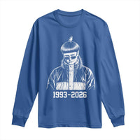 Retro Bowl Cut Music Icon Rip Memorial Long Sleeve Shirt 1993 2026 Internet Meme Pop Culture Fan