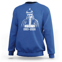 Retro Bowl Cut Music Icon Rip Memorial Sweatshirt 1993 2026 Internet Meme Pop Culture Fan