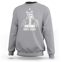 Retro Bowl Cut Music Icon Rip Memorial Sweatshirt 1993 2026 Internet Meme Pop Culture Fan