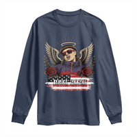 Retro Bowl Cut Music Icon Angel Wings Rest In Peace Long Sleeve Shirt American Flag Memorial 1993 2026 Pop Culture Fan