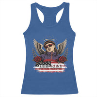 Retro Bowl Cut Music Icon Angel Wings Rest In Peace Racerback Tank Top American Flag Memorial 1993 2026 Pop Culture Fan