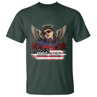 Retro Bowl Cut Music Icon Angel Wings Rest In Peace T Shirt American Flag Memorial 1993 2026 Pop Culture Fan