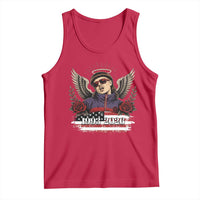 Retro Bowl Cut Music Icon Angel Wings Rest In Peace Tank Top American Flag Memorial 1993 2026 Pop Culture Fan