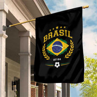 Retro Brasil Soccer Pride Crest Est 1914 Garden Flag Vintage Brazil Flag Futbol Lover Football Fans