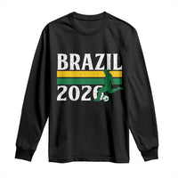 Vintage Brazil 2026 Soccer Player Long Sleeve Shirt Retro Brasil Futbol Football Fans Sports Lover