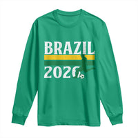 Vintage Brazil 2026 Soccer Player Long Sleeve Shirt Retro Brasil Futbol Football Fans Sports Lover