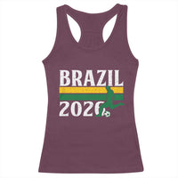 Vintage Brazil 2026 Soccer Player Racerback Tank Top Retro Brasil Futbol Football Fans Sports Lover
