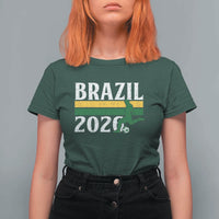 Vintage Brazil 2026 Soccer Player T Shirt For Women Retro Brasil Futbol Football Fans Sports Lover