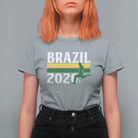 Vintage Brazil 2026 Soccer Player T Shirt For Women Retro Brasil Futbol Football Fans Sports Lover