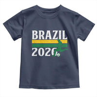 Vintage Brazil 2026 Soccer Player Toddler T Shirt Retro Brasil Futbol Football Fans Sports Lover