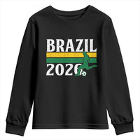 Vintage Brazil 2026 Soccer Player Youth Sweatshirt Retro Brasil Futbol Football Fans Sports Lover