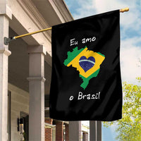 Eu Amo O Brasil Flag Map Garden Flag I Love Brazil Patriotic Heart Brazilian Pride