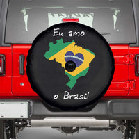 Eu Amo O Brasil Flag Map Spare Tire Cover I Love Brazil Patriotic Heart Brazilian Pride
