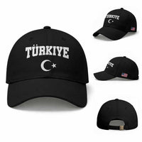 Vintage Proud Türkiye Flag Crescent and Star Baseball Cap Patriotic Turkish Turkey Heritage Pride