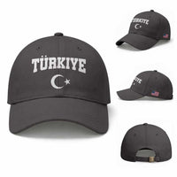 Vintage Proud Türkiye Flag Crescent and Star Baseball Cap Patriotic Turkish Turkey Heritage Pride