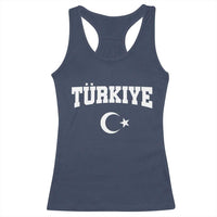 Vintage Proud Türkiye Flag Crescent and Star Racerback Tank Top Patriotic Turkish Turkey Heritage Pride