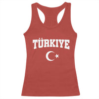 Vintage Proud Türkiye Flag Crescent and Star Racerback Tank Top Patriotic Turkish Turkey Heritage Pride
