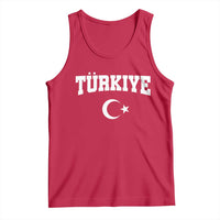 Vintage Proud Türkiye Flag Crescent and Star Tank Top Patriotic Turkish Turkey Heritage Pride
