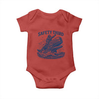 Funny Safety Third Captain Riding Sperm Whale Baby Onesie Vintage Nautical Ocean Fishing Humor