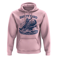 Funny Safety Third Captain Riding Sperm Whale Hoodie Vintage Nautical Ocean Fishing Humor