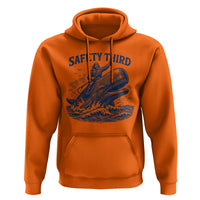 Funny Safety Third Captain Riding Sperm Whale Hoodie Vintage Nautical Ocean Fishing Humor