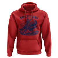 Funny Safety Third Captain Riding Sperm Whale Hoodie Vintage Nautical Ocean Fishing Humor