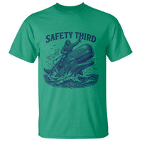 Funny Safety Third Captain Riding Sperm Whale T Shirt Vintage Nautical Ocean Fishing Humor