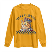 Queef Queen Its Not A Fart Royal Cat Long Sleeve Shirt Funny Adult Humor Gag Graphic