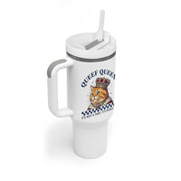 Queef Queen Its Not A Fart Royal Cat Tumbler With Handle Funny Adult Humor Gag Graphic