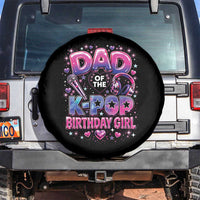 Dad Of The KPop Birthday Girl Glossy Balloon Music Lover Spare Tire Cover Cute Family Matching Party Graphic