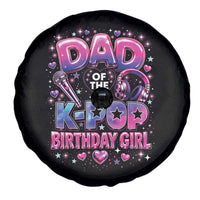 Dad Of The KPop Birthday Girl Glossy Balloon Music Lover Spare Tire Cover Cute Family Matching Party Graphic