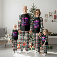 Dad Of The KPop Birthday Girl Glossy Balloon Music Lover Plaid Pajama Set Cute Family Matching Party Graphic