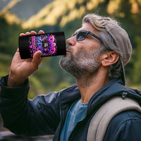 Dad Of The KPop Birthday Girl Glossy Balloon Music Lover 4 in 1 Can Cooler Tumbler Cute Family Matching Party Graphic
