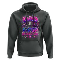 Dad Of The KPop Birthday Girl Glossy Balloon Music Lover Hoodie Cute Family Matching Party Graphic