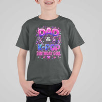 Dad Of The KPop Birthday Girl Glossy Balloon Music Lover T Shirt For Kid Cute Family Matching Party Graphic