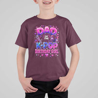 Dad Of The KPop Birthday Girl Glossy Balloon Music Lover T Shirt For Kid Cute Family Matching Party Graphic