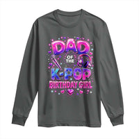 Dad Of The KPop Birthday Girl Glossy Balloon Music Lover Long Sleeve Shirt Cute Family Matching Party Graphic