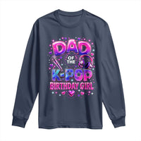 Dad Of The KPop Birthday Girl Glossy Balloon Music Lover Long Sleeve Shirt Cute Family Matching Party Graphic