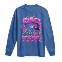 Dad Of The KPop Birthday Girl Glossy Balloon Music Lover Long Sleeve Shirt Cute Family Matching Party Graphic
