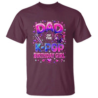 Dad Of The KPop Birthday Girl Glossy Balloon Music Lover T Shirt Cute Family Matching Party Graphic