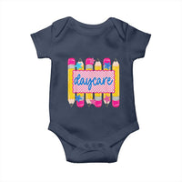 Cute Daycare Teacher Yellow Pencils Graphic Baby Onesie Retro Back to School Childcare Gift