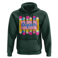 Cute Daycare Teacher Yellow Pencils Graphic Hoodie Retro Back to School Childcare Gift