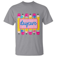 Cute Daycare Teacher Yellow Pencils Graphic T Shirt Retro Back to School Childcare Gift