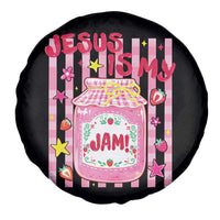 Cute Christian Faith Preppy Graphic Spare Tire Cover Jesus Is My Jam Strawberry Fruit Jar