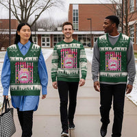 Cute Christian Faith Preppy Graphic V-Neck Knit Sweater Vest Jesus Is My Jam Strawberry Fruit Jar