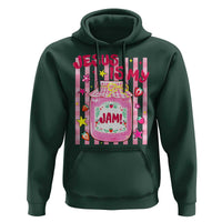 Cute Christian Faith Preppy Graphic Hoodie Jesus Is My Jam Strawberry Fruit Jar